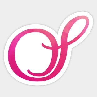 Letter S Monogram, Pink Color Personalized Design Sticker